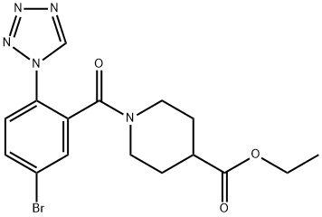 ethyl 1-{[5-bromo-2-(1H-tetrazol-1-yl)phenyl]carbonyl}piperidine-4-carboxylate|