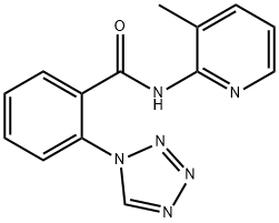 N-(3-methylpyridin-2-yl)-2-(1H-tetrazol-1-yl)benzamide 结构式