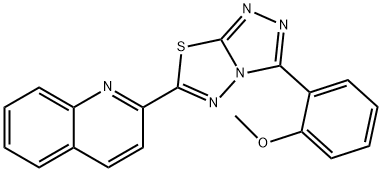 2-[3-(2-methoxyphenyl)[1,2,4]triazolo[3,4-b][1,3,4]thiadiazol-6-yl]quinoline 结构式