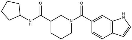 N-cyclopentyl-1-(1H-indol-6-ylcarbonyl)piperidine-3-carboxamide Structure