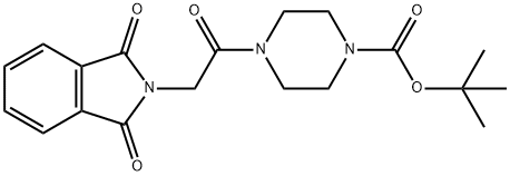 tert-butyl 4-[(1,3-dioxo-1,3-dihydro-2H-isoindol-2-yl)acetyl]piperazine-1-carboxylate Struktur