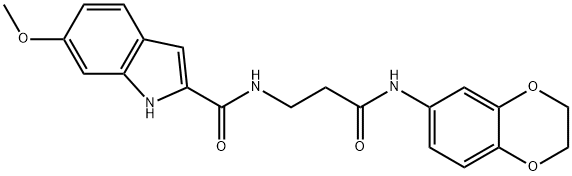 N-[3-(2,3-dihydro-1,4-benzodioxin-6-ylamino)-3-oxopropyl]-6-methoxy-1H-indole-2-carboxamide|