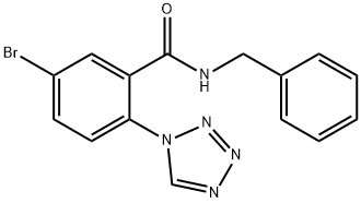 N-benzyl-5-bromo-2-(1H-tetrazol-1-yl)benzamide Struktur