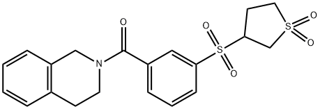 3,4-dihydroisoquinolin-2(1H)-yl{3-[(1,1-dioxidotetrahydrothiophen-3-yl)sulfonyl]phenyl}methanone Struktur