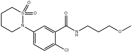 2-chloro-5-(1,1-dioxido-1,2-thiazinan-2-yl)-N-(3-methoxypropyl)benzamide Struktur