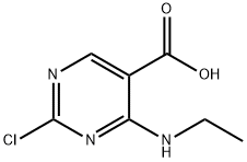 2-氯-4-(乙氨基)嘧啶-5-羧酸, 101683-59-4, 结构式