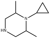 1-cyclopropyl-2,6-dimethylpiperazine Struktur