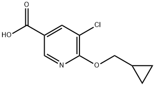 5-氯-6-(环丙基甲氧基)吡啶-3-羧酸,1019493-16-3,结构式