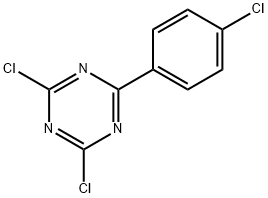 2,4-二氯-6-(4-氯苯基)-1,3,5-三嗪, 10202-46-7, 结构式