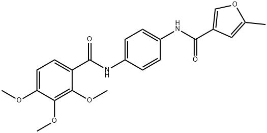 5-methyl-N-{4-[(2,3,4-trimethoxybenzoyl)amino]phenyl}-3-furamide Structure