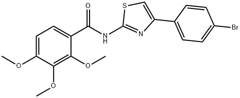 N-[4-(4-bromophenyl)-1,3-thiazol-2-yl]-2,3,4-trimethoxybenzamide,1020241-48-8,结构式