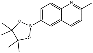 2-METHYLQUINOLINE-6-BORONIC ACID PINACOL ESTER 结构式