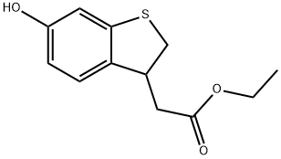 ethyl 2-(2,3-dihydro-6-hydroxybenzo[b]thiophen-3-yl)acetate Struktur