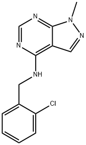 N-(2-chlorobenzyl)-1-methyl-1H-pyrazolo[3,4-d]pyrimidin-4-amine Structure