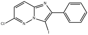 6-chloro-3-iodo-2-phenyl-Imidazo[1,2-b]pyridazine, 1023697-90-6, 结构式