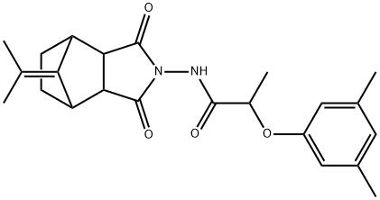 2-(3,5-dimethylphenoxy)-N-(1,3-dioxo-8-(propan-2-ylidene)hexahydro-1H-4,7-methanoisoindol-2(3H)-yl)propanamide Structure