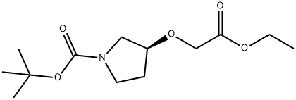 (S)-3-(2-乙氧基-2-氧代乙氧基)吡咯烷-1-羧酸叔丁酯,1024038-29-6,结构式