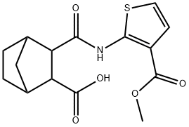 3-((3-(methoxycarbonyl)thiophen-2-yl)carbamoyl)bicyclo[2.2.1]heptane-2-carboxylic acid Structure