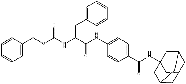 benzyl (1-((4-(adamantan-1-ylcarbamoyl)phenyl)amino)-1-oxo-3-phenylpropan-2-yl)carbamate,1025019-47-9,结构式