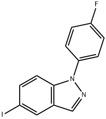 1-(4-氟苯基)-5-碘-1H-吲唑,1025762-98-4,结构式