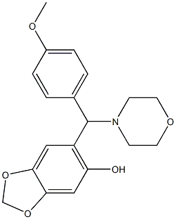 6-[(4-methoxyphenyl)(4-morpholinyl)methyl]-1,3-benzodioxol-5-ol|
