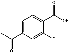 4-acetyl-2-fluorobenzoic acid, 1029714-95-1, 结构式