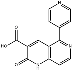 2-Oxo-5-(pyridin-4-yl)-1,2-dihydro-1,6-naphthyridine-3-carboxylic acid Struktur