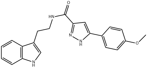 N-[2-(1H-indol-3-yl)ethyl]-3-(4-methoxyphenyl)-1H-pyrazole-5-carboxamide Structure