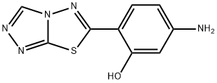 2-([1,2,4]triazolo[3,4-b][1,3,4]thiadiazol-6-yl)-5-aminophenol Struktur