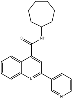 N-cycloheptyl-2-(pyridin-3-yl)quinoline-4-carboxamide Struktur