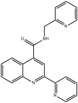 2-(pyridin-2-yl)-N-(pyridin-2-ylmethyl)quinoline-4-carboxamide Struktur