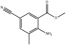 Methyl 2-Amino-5-Cyano-3-Methylbenzoate Struktur
