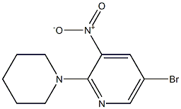 5-Bromo-3-nitro-2-(piperidin-1-yl)pyridine Structure
