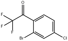1-(2-Bromo-4-chlorophenyl)-2,2,2-trifluoroethanone Structure