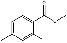 2-Iodo-4-methyl-benzoic acid methyl ester 化学構造式