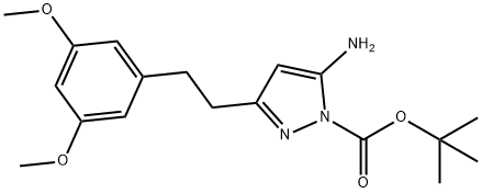 tert-butyl 5-amino-3-[2-(3,5-dimethoxyphenyl)ethyl]pyrazole-1-carboxylate|1035270-66-6
