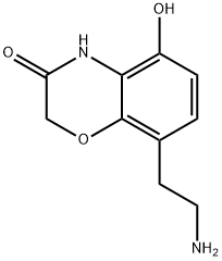 8-(2-aminoethyl)-5-hydroxy-2H-benzo[b][1,4]oxazin-3(4H)-one 化学構造式