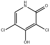 3,5-Dichloropyridine-2,4-diol 化学構造式