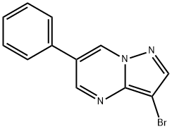 3-溴-6-苯基吡唑并[1,5-A]嘧啶 结构式