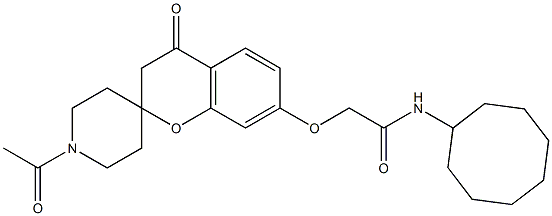 2-[(1'-acetyl-4-oxo-3,4-dihydrospiro[chromene-2,4'-piperidin]-7-yl)oxy]-N-cyclooctylacetamide|