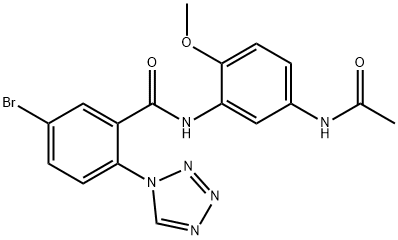 1040702-80-4 N-[5-(acetylamino)-2-methoxyphenyl]-5-bromo-2-(1H-tetrazol-1-yl)benzamide