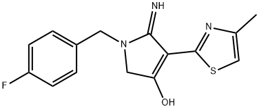 1-(4-fluorobenzyl)-5-imino-4-(4-methylthiazol-2-yl)-2,5-dihydro-1H-pyrrol-3-ol Structure