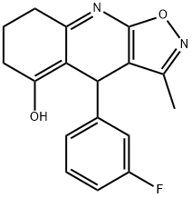 4-(3-fluorophenyl)-3-methyl-4,6,7,8-tetrahydroisoxazolo[5,4-b]quinolin-5-ol Structure