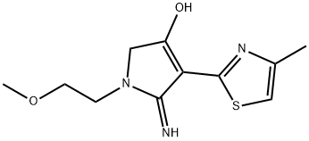 5-imino-1-(2-methoxyethyl)-4-(4-methylthiazol-2-yl)-2,5-dihydro-1H-pyrrol-3-ol Structure