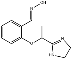 (E)-2-(1-(4,5-Dihydro-1H-imidazol-2-yl)ethoxy)benzaldehyde oxime 结构式