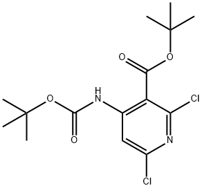 4-((叔丁氧基羰基)氨基)-2,6-二氯烟酸叔丁酯 结构式