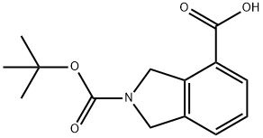 N-BOC-イソインドリン-4-カルボン酸 化学構造式