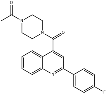 1-(4-{[2-(4-fluorophenyl)quinolin-4-yl]carbonyl}piperazin-1-yl)ethanone|