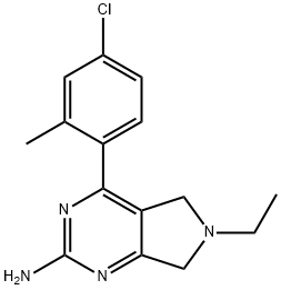 4-(4-Chloro-2-methylphenyl)-6-ethyl-6,7-dihydro-5H-pyrrolo[3,4-d]pyrimidin-2-amine Structure