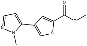 methyl 4-(1-methyl-1H-pyrazol-5-yl)thiophene-2-carboxylate Structure